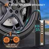 Electric Tire Inflator,Portable 160PSI Car Air Compressor with Pressure Detection,Emergency LED Light,Digital Tire Pump-Automatic Shutoff