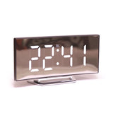 Mirror LED Full Screen Arc Alarm Clock Moment Bedroom Decoration Table Desk and Accessory Smart Hour Awakening Light Consumer