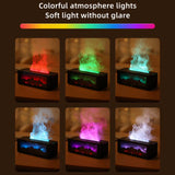 Colorful Flame Fireplace Aroma Diffuser Creative Fireplace Air Humidifier Waterless Auto-Off Mute Aroma Essential Oil Diffuser