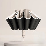 Men Women Umbrella Fully Automatic Reverse Folding Umbrella with Windproof Reflective Stripe UV Umbrellas