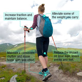 Trekking Poles Folding Hiking Stick Collapsible Hiking Poles Trekking Stick Walking Poles Nordic Walking Sticks