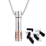 2024 New Aromatherapy Jewelry Necklaces Essential Oil Diffuser Necklace Stainless Steel Open Locket Aroma Scent Perfume Necklace