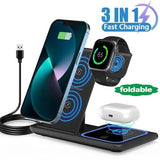 Wireless Charger 3In1 Fast Charger Dock for Apple Watch Air Pods Iphone 16 15 14