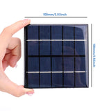 Waterproof Solar Panel 5W 12V Small Cell Module Polysilicon Board Outdoor DIY Solar Charger 1136X110Mm for 9-12V Battery Chargin