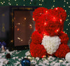 Valentine'S Day Gift Rose Bear Eternal Flower Rose Teddy Bear PE Foam Bear 25Cm Valentines Day