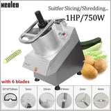 Electric Slicer 750W Vegetable Slicer Electric Food Choppers Suitable Cutting Vegetables Fruits Cheese Etc 6 Cutterheads