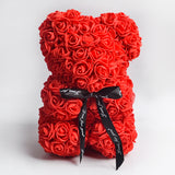 Valentine'S Day Gift Rose Bear Eternal Flower Rose Teddy Bear PE Foam Bear 25Cm Valentines Day