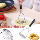 Stainless Steel Pressed Potato Masher Ricer Puree Juice Maker Potato Pusher Smooth Mashed Potatoes Crusher Fruit Tools Kitchen