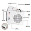 Electric Fan Heater Thermostat 2Kw Portable 2 Heat Settings Hot/Cool Blow