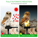 Solar Owl Garden Light Outdoor LED Lawn Lamp for Garden Decoration Waterproof Christmas Lights Outdoor Solar Lamp Post