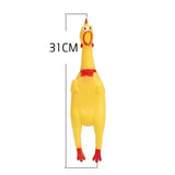 Pet Dog Chew Toys Things for Dogs New Exhaust Chicken Fun and Durable Interactive Dog Toy Yellow Rubber 17CM 31CM Accessories