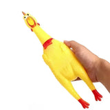 Pet Dog Chew Toys Things for Dogs New Exhaust Chicken Fun and Durable Interactive Dog Toy Yellow Rubber 17CM 31CM Accessories