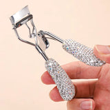 Bling Rhinestone Eyelashes Curler Shiny Crystal Curling Wide-Angle Eye Lashes Clip Cosmetic Beauty Makeup Eyelashes Tool