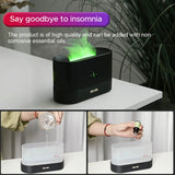 Portable Cool Mist Usb Led Change Color Room H2O Air Fire Flame Humidifier Aroma Essential Oil Diffuser Humidifier