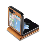 For Samsung Galaxy Z Flip 5 4 Magnetic Leather Flip Card Wallet Stand Case Cover