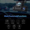 Car DVR Camera 3 Camera Lens Car DVR Dual Lens Camera 1080P HD Dash Camera Video Recorder 24H Parking Monitoring Dashcam