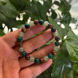 1pc/ Attract Wealth and Prosperity Bracelet Made of Natural Stone with Wooden Beads Handmade Bracelet Men Women Jewelry Fashiona