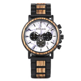 BOBO BIRD Wooden Watch Men's Quartz Wristwatch Military Chronograph Top Fashion Waterproof Clcok Great Gift Box reloj hombre