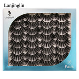 LANJINGLIN 3/5/16 Pairs Multipack Mink Eyelashes Set False Lashes Makeup 3D Mink Lashes False Eyelash Extension Wholesale Lash