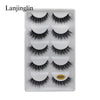 LANJINGLIN 3/5/16 Pairs Multipack Mink Eyelashes Set False Lashes Makeup 3D Mink Lashes False Eyelash Extension Wholesale Lash