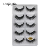 LANJINGLIN 3/5/16 Pairs Multipack Mink Eyelashes Set False Lashes Makeup 3D Mink Lashes False Eyelash Extension Wholesale Lash