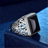 2021 Trendy Silver 925 Ring For Men Jewelry Cool Hollow Flower Male Finger Ring For Wedding Accessorie With Stones