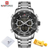 NAVIFORCE Fashion Men's Watches Luxury Original Quartz Digital Analog Sport Military Wrist Watch for Man Waterproof Steel Clock