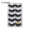 LANJINGLIN 3/5/16 Pairs Multipack Mink Eyelashes Set False Lashes Makeup 3D Mink Lashes False Eyelash Extension Wholesale Lash