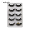 LANJINGLIN 3/5/16 Pairs Multipack Mink Eyelashes Set False Lashes Makeup 3D Mink Lashes False Eyelash Extension Wholesale Lash