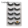 LANJINGLIN 3/5/16 Pairs Multipack Mink Eyelashes Set False Lashes Makeup 3D Mink Lashes False Eyelash Extension Wholesale Lash