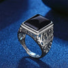 2021 Trendy Silver 925 Ring For Men Jewelry Cool Hollow Flower Male Finger Ring For Wedding Accessorie With Stones