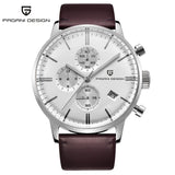 PAGANI DESIGN Original Brand Men Sports Military Quartz Watch Fashion Business Chronograph Leather Wristwatch Relogio Masculino