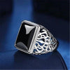 2021 Trendy Silver 925 Ring For Men Jewelry Cool Hollow Flower Male Finger Ring For Wedding Accessorie With Stones