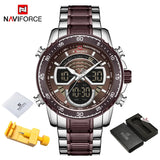 NAVIFORCE Fashion Men's Watches Luxury Original Quartz Digital Analog Sport Military Wrist Watch for Man Waterproof Steel Clock