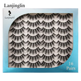 LANJINGLIN 3/5/16 Pairs Multipack Mink Eyelashes Set False Lashes Makeup 3D Mink Lashes False Eyelash Extension Wholesale Lash