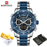 NAVIFORCE Fashion Men's Watches Luxury Original Quartz Digital Analog Sport Military Wrist Watch for Man Waterproof Steel Clock