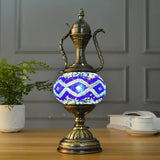 Newest Mediterranean style Art Deco Turkish Mosaic Table Lamp Handcrafted mosaic Glass romantic bed light