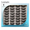 LANJINGLIN 3/5/16 Pairs Multipack Mink Eyelashes Set False Lashes Makeup 3D Mink Lashes False Eyelash Extension Wholesale Lash