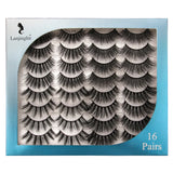 LANJINGLIN 3/5/16 Pairs Multipack Mink Eyelashes Set False Lashes Makeup 3D Mink Lashes False Eyelash Extension Wholesale Lash