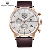 PAGANI DESIGN Original Brand Men Sports Military Quartz Watch Fashion Business Chronograph Leather Wristwatch Relogio Masculino