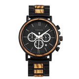 BOBO BIRD Wooden Watch Men's Quartz Wristwatch Military Chronograph Top Fashion Waterproof Clcok Great Gift Box reloj hombre