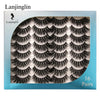 LANJINGLIN 3/5/16 Pairs Multipack Mink Eyelashes Set False Lashes Makeup 3D Mink Lashes False Eyelash Extension Wholesale Lash