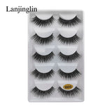 LANJINGLIN 3/5/16 Pairs Multipack Mink Eyelashes Set False Lashes Makeup 3D Mink Lashes False Eyelash Extension Wholesale Lash