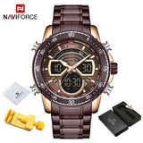 NAVIFORCE Fashion Men's Watches Luxury Original Quartz Digital Analog Sport Military Wrist Watch for Man Waterproof Steel Clock