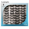 LANJINGLIN 3/5/16 Pairs Multipack Mink Eyelashes Set False Lashes Makeup 3D Mink Lashes False Eyelash Extension Wholesale Lash