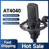 Audio-Technica AT4040 Studio Recording Microphone Condenser Sound Recording Mic for Voice Overs/Studio Recordings podcast mic