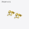 ANDYWEN 925 Sterling Silver New Bees Stud Earring Piercing Rock Punk Fashion Piercing Luxury Zircon Ohrringe Pendiente Animal