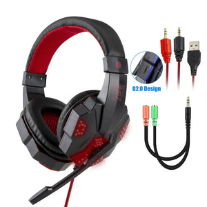 Cool LED Wired Headphones With Microphone