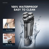 ENCHEN Electric Shaver Razor Beard Trimmer Rotary 3D Hair Shaver Professional Razor Waterproof Safety Lock Man - BlackStone Max