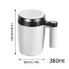 Automatic Stirring Cup Mug Rechargeable Portable Coffee Electric Stirring Stainless Steel Rotating Magnetic Home Drinking Tools